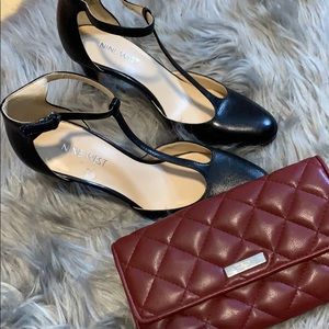 Nine West shoes and wallet